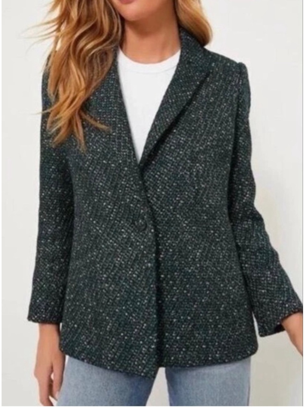 NWT Tuckernuck Basalt Tweed Green Windsor Blazer S $298